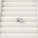 Anel Solitário Dueto - Prateado