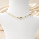 Colar Elos de Coração - Dourado