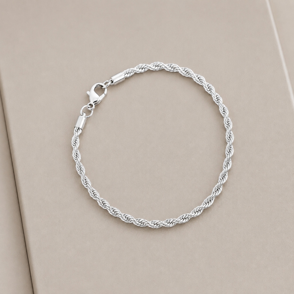 Pulseira Cordão Baiano - Prata