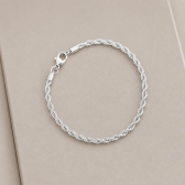 Pulseira Cordão Baiano - Prata
