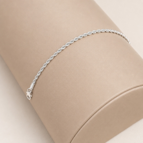 Pulseira Cordão Baiano - Prata
