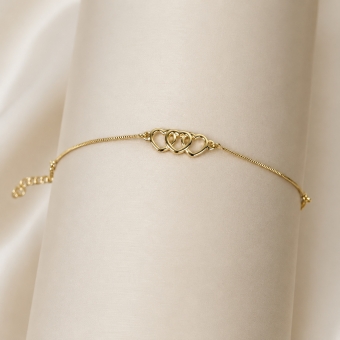 Pulseira Três Corações