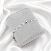 Pulseira Masculina Elo 3 em 1 Figaro - Prateado