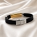 Pulseira Masculina Urban Black - Dourado
