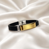 Pulseira Masculina Urban Black - Dourado