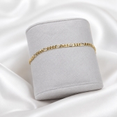 Pulseira Masculina Elo Figaro Prestige - Dourado