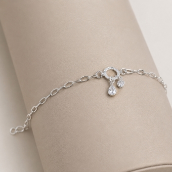 Pulseira Gotas de Cristal