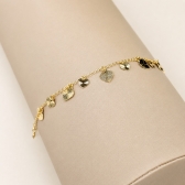 Pulseira Corações Lumière - Dourado
