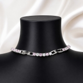 Colar Riviera Leggero - Cristal com Rosa