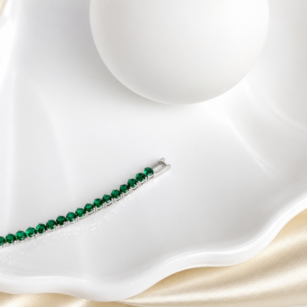 Pulseira Riviera Lumi - Esmeralda
