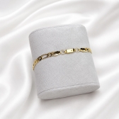 Pulseira Masculina Elo Figaro Prime - Dourado