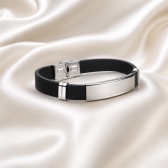 Pulseira Masculina Urban Black - Prateado
