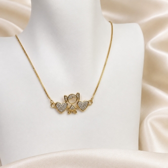 Colar Feminino Amor de Mãe Cravejado
