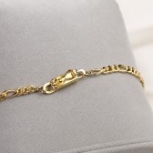 Pulseira Masculina Elo Figaro Prestige - Dourado