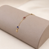 Pulseira Corações Aurora - Dourado