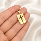 Pingente Masculino Placa Cruz Iluminada