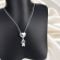 Colar Feminino Coração com Filho Cravejado - Menina