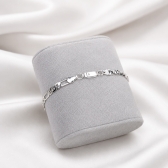 Pulseira Masculina Elo Figaro Prime - Prateado