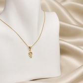 Colar Feminino Menina com Ponto de Luz