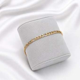 Pulseira Masculina Elo 3 em 1 Figaro
