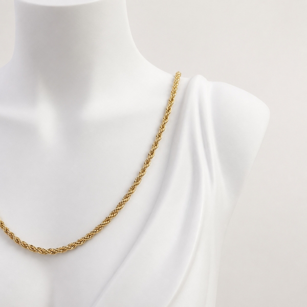 Colar Cordão Baiano - Dourado