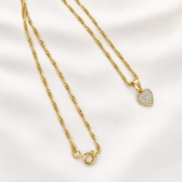 Conjunto Infantil Coração de Luz - Dourado