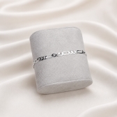 Pulseira Masculina Elo Figaro Prime - Prateado